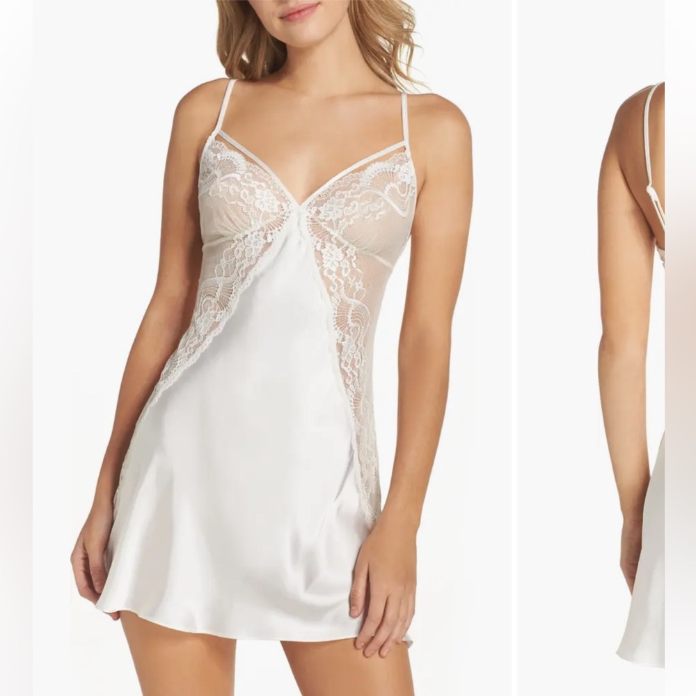 In Bloom by Jonquil Chemise - white, size small
